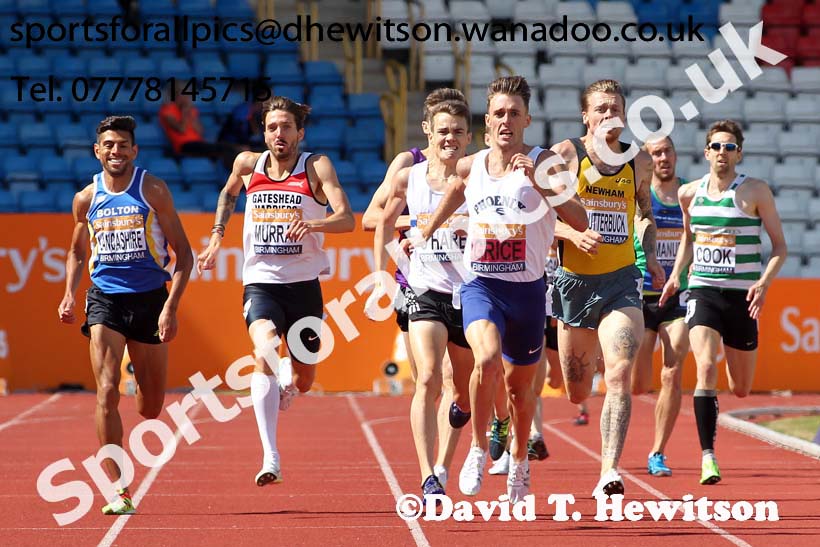 Mens 1500 metres, Sainsbury's British Champs, Alexander Stadium, Birmingham. Photo: David T. Hewitson/Sprts for All Pics
